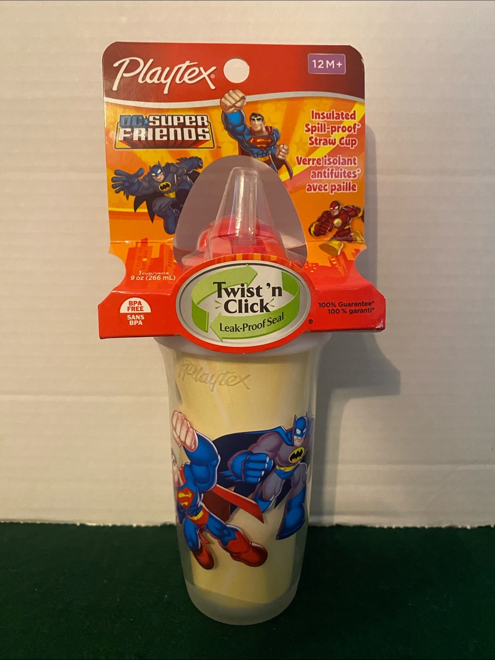 Playtex  DC Super Friends  Insulated Spill Proof Straw Cup